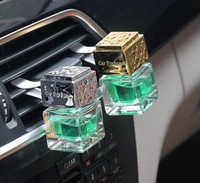 Bouteille de parfum en verre, cadeau promotionnel, bouchon, aromathérapie, désodorisant de voiture, diffuseur d'huile essentielle, bouteille de parfum de voiture avec Clips