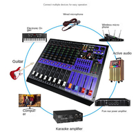 Console de mixage audio DJ professionnelle 8/12 canaux avec BT USB et 99 effets DSP pour scène, mariage, performance, karaoké