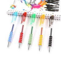 Crayon mécanique transparent à ressort, design créatif, rechargeable, 0,5 mm, vente directe usine
