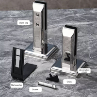 Support de fixation en verre pour balustrade d'escalier en acier inoxydable moderne de haute qualité, résistant à la rouille et aux UV, pour villa (DIY)