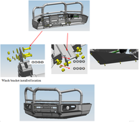 Nouveau style Bull bar avec lumière LED 4x4 noir acier pare-chocs avant garde Bull Bar pour Toyota Ford Nissan Navara Revo Raptor Isuzu