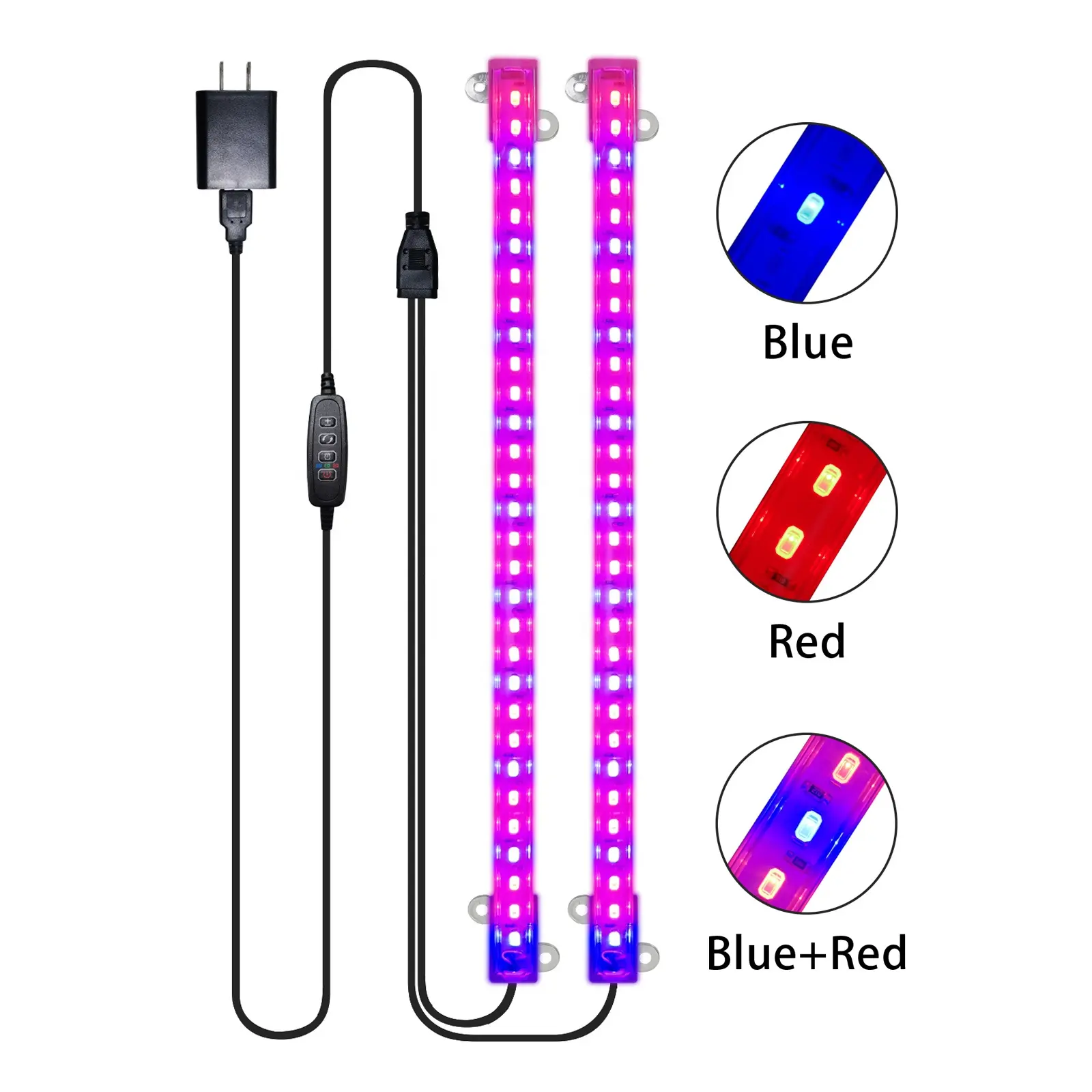 Liweida Led Grow 7W Knop Timing En Dimmen Strips Plantengroei Verlichting Met Verschillende Spectrum Buizen Groeiende