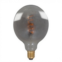 Ampoule LED à filament en stock, style Edison G125 E27 4W 180Lms 1800K, en aluminium et verre fumé, pour luminaires suspendus vintage pour lieux de fête