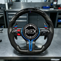 Volant sport en cuir avec LED en fibre de carbone personnalisé pour BMW Série 1 3 5 7 X5 F15 X6 F16 F30 F20