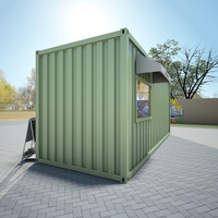 Magasin de vente au détail mobile préfabriqué, mini-magasin alimentaire, café, conteneur d'expédition