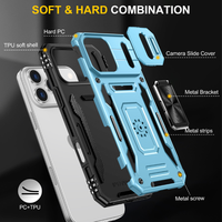 Coque de téléphone portable pour iPhone 14 Pro Max avec support magnétique, style Ins, peinture pulvérisée, résistante aux chutes, avec fenêtre coulissante pour Apple