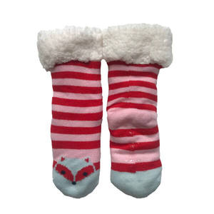 Calcetines Antideslizantes de Invierno para Niñas, con Forro de Sherpa, Diseño de Puntera de Zorro y Puño Afelpado, Ecológicos - Product Image 1