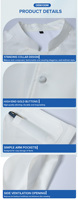 Uniforme de Chef à Manches Courtes pour Restaurant, Cuisine, Boulangerie, Café, Service Traiteur, Double Boutonnage