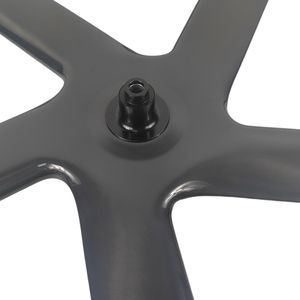 Z5 פחמן 5-דיבר מסלול אופניים גלגל thru אקסל 700c הקדמי ללא חוט הקלדה עם בלם דיסק מערכת הבלם v - Product Image 3