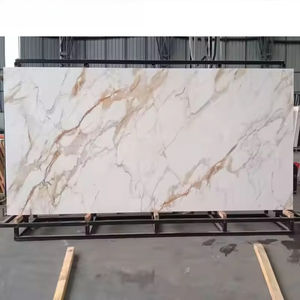 Texture de marbre naturel Lamina Marbre artificiel Pierre de sol Ciment Marbre Calacatta Or Panneau mural Wpc Pierre frittée - Product Image 4