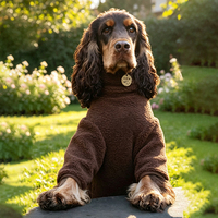 Veste pour chien, manteau en polaire chaud pour animaux de compagnie, vêtements d'extérieur à col haut pour chiens de petite et moyenne taille, doux et confortable pour les promenades hivernales