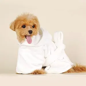 SunRay Mascota厚くフード付きバスローブ速乾性と超吸収性犬用バスタオル犬用パジャマペットバスローブ