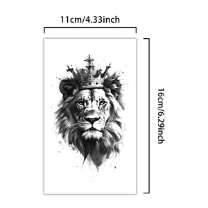 Leone tatuaggio temporaneo tatuaggio semipermanente impermeabile e Anti-sudore dura 2 settimane realistico tatuaggio Anti-attrito a base <span class=keywords><strong>di</strong></span> erbe - Product Image 5