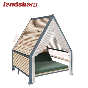 Pérgola de Jardín Moderna y Lujosa Landsharp, de Aluminio, Impermeable, con Techo de Láminas y Colchón de Olefina - Product Image 1
