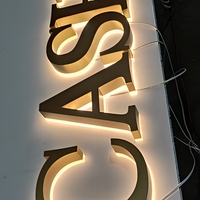Lettres en relief LED personnalisées avec source de lumière 3D, signalétique lumineuse pour logo d'entreprise en extérieur, lettres rétroéclairées LED pour la publicité