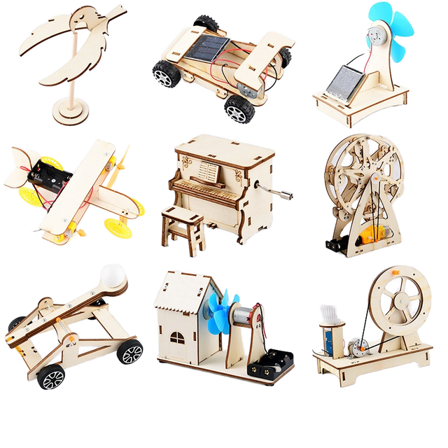 Hand-Cranked Generator DIY Science Experiment Kit with Musical Feature Educational Toy for Children Students Handmade Students