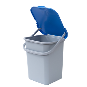 Recycling <b>Bin</b> 18 Lt Blue <b>With</b> <b>Lid</b> For Kitchen Waste - Product Image 1