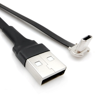 Câble d'extension flexible USB2.0 vers Type C à angle droit pour ordinateur portable, tablette, téléphone