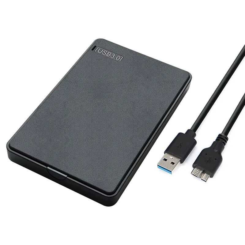 SHUOLE Manufacture ABS 2.5 Inch SATA USB3.0 Black Shockproof Hard Disk Drive Box Hdd Enclosure