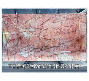 Dalle de quartzite rose Cristallo 3/4 "marbre de grande dalle de pierre poli pour carrelage mural de fond - Product Image 6