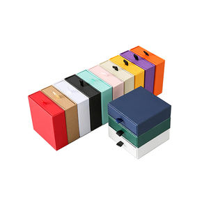 カスタム生分解性ジュエリーギフト包装リボンボックスリングネックレス腕時計メガネリサイクル段ボール引き出しボックス - Product Image 4