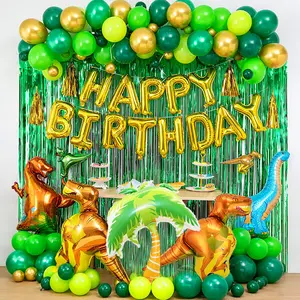 Conjunto de decorações para festas de aniversário, balões de dinossauro gigantes para festa de aniversário, kit de decorações