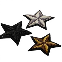Parche Bordado Personalizado de Alta Gama con Lentejuelas y Cuentas, Diseño de Estrella 3D, para Gorras