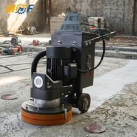 Ponceuse à béton MHF 350 mm, moteur électrique 110 V 220 V 380 V, polisseuse à terrazzo 400 mm, équipement de ponçage du ciment, LED haute puissance 3/4 kW