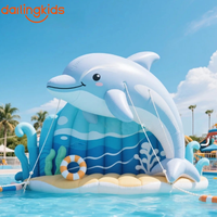 Dauphin gonflable géant pour parcs aquatiques et plages de stations balnéaires, décoration flottante sur le thème de l'océan pour piscines