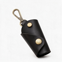 Porte-clés en cuir véritable pour homme, porte-clés de voiture, organiseur de poche, étui Crazy Horse fait main, cadeau