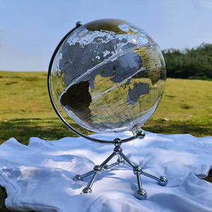 Globo terráqueo transparente de 8 pulgadas al por mayor, mapa decorativo iluminado del mundo para decoración de hogar y oficina - Product Image 1