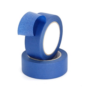 Ruban de masquage en papier crêpe de <span class=keywords><strong>peintre</strong></span> bleu pour fournitures de peinture et de décoration, utilisation intérieure et extérieure - Product Image 2