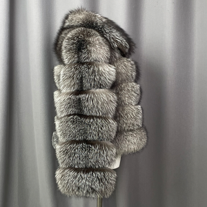 厂家批发休闲棉丝可逆透气蓬松时尚女士厚保暖狐狸毛大衣短高街款式 - Product Image 5