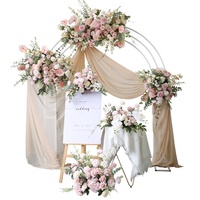 Boule de fleurs rose pour centre de table de mariage et chemin de table, arrangement floral artificiel pour décoration de fête