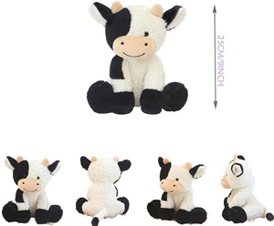 Peluche de vache de <span class=keywords><strong>dessin</strong></span> <span class=keywords><strong>animé</strong></span>, jouet en peluche doux et câlin pour enfants - Product Image 6