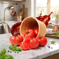 Fournisseur d'usine : Tomates pelées entières ACK en morceaux, 760g, boîtes de conserve, lot de 12, spécial cuisson pour chefs de restaurants commerciaux en Chine