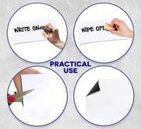 Bande magnétique autocollante flexible brillante pour tableau blanc effaçable à sec, feuille ferreuse imperméable réutilisable, 10 m