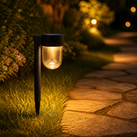 Lampes solaires d'extérieur pour allées, étanches IP65, LED blanc chaud 3000K, corps en plastique, piles AA incluses pour jardin et chemin.