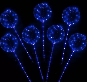 Bobo renkli Neon balonlar sopa ve pompa ile payetli baskılı grafik sevgililer günü için balon ışık - Product Image 5