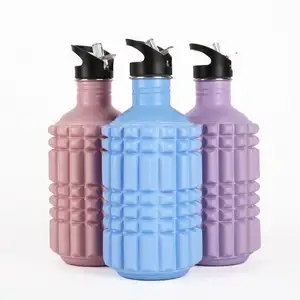 Hot Selling Muscle Massage Relaxation Yoga Workout Foam Roller Bottle Eva Eco Recycled Materials Water Bottle with Foam Roller