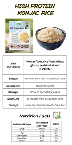 <span class=keywords><strong>Riz</strong></span> instantané sec Shirataki riche en protéines, substitut végétalien et cétogène pour des repas rapides, emballage OEM 100g, prêt à consommer en 15-20 minutes - Product Image 5