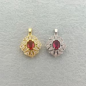 Collier pendentif en forme de fleur avec cristaux colorés sertis de strass, pour un usage quotidien, ensemble de bijoux unisexe - Product Image 3