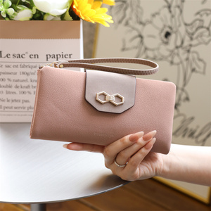 Pretyzys Vegan in pelle di design bella donna tripla pieghevole <span class=keywords><strong>portafoglio</strong></span> in pelle <span class=keywords><strong>portafoglio</strong></span> carta morbida <span class=keywords><strong>portafoglio</strong></span> per le donne - Product Image 3