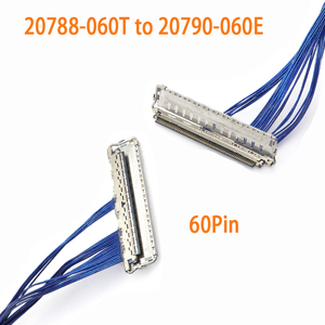 Câble micro-coaxial blindé EMI 60 broches pas de 0,4 mm OEM ODM 20788 & 20790 pour moniteur médical, casque VR/AR, tableau de bord de voiture - Product Image 1