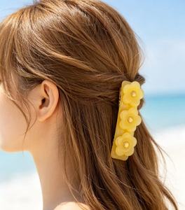 Pinzas de Pelo de Acrílico con Flores, Ecológicas y Lindas, para <span class=keywords><strong>Niñas</strong></span>, Accesorios Coloridos Personalizados, para Bebés, Tamaño 5cm, Estilo Dulce, en Tarjeta - Product Image 6