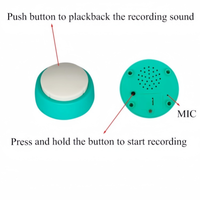 Nouveau 2026 Mini bouton interactif enregistreur vocal pour chien, bouton de communication parlant pour animaux de compagnie, boutons sonores enregistrables pour petits chiens