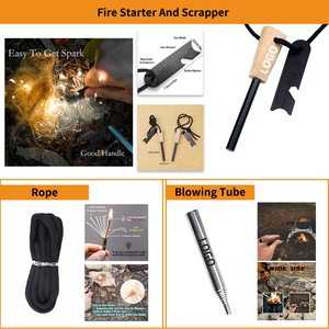 Sac à dos multi-outils pochette de transport Camping feu brut ensemble poche feu soufflet naturel chanson pour les urgences feu de camp outil - Product Image 2