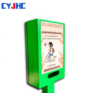 <span class=keywords><strong>Dispensador</strong></span> de Bolsas para Desechos de Perros con Caja Publicitaria A4, Caja de Distribución Montada en Columna, Uso Industrial, Clasificación IP55, Cierre Híbrido - Product Image 1