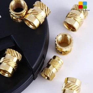 Nhà máy trực tiếp tùy chỉnh Knurled chèn hạt M1 M1.2 M1.4 <span class=keywords><strong>M1.6</strong></span> M2 M2.5 M3 M4 M5 M6 M8 M10 M12 1/4-20 đồng thau chèn hạt cho nhựa - Product Image 5