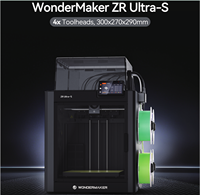 Impresora 3D WonderMaker ZR ultra S Nueva, Impresión Multicolor de Código Abierto, Tecnología DLP USB/WiFi, PLA, 1 Año de Garantía
